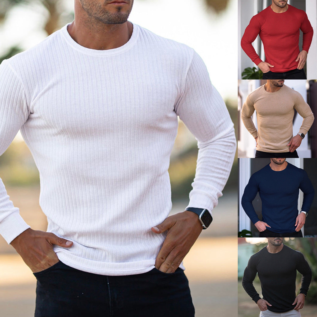 James Scott Men's Fitted Long Sleeve