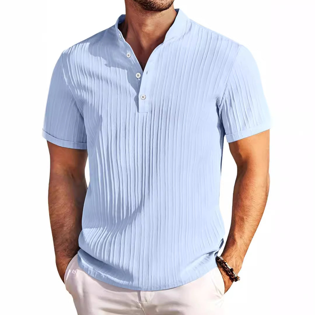 James Scott Striped Linen Shirt