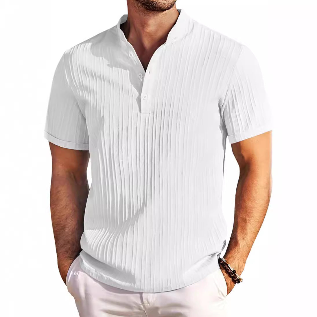 James Scott Striped Linen Shirt